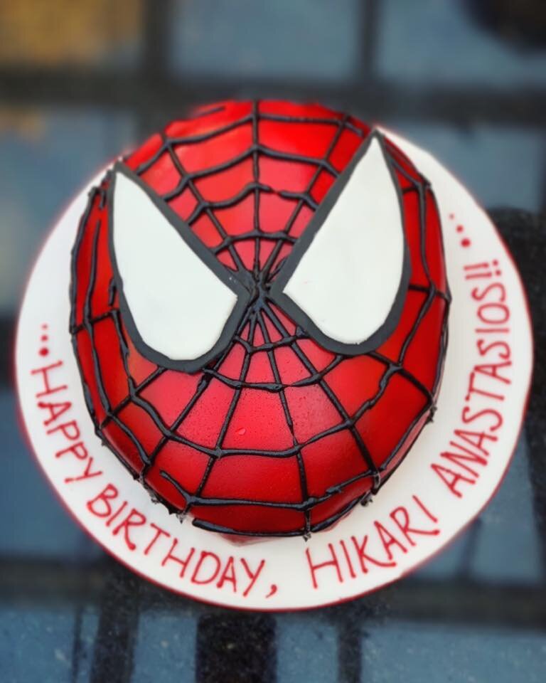 Spiderman mask cake