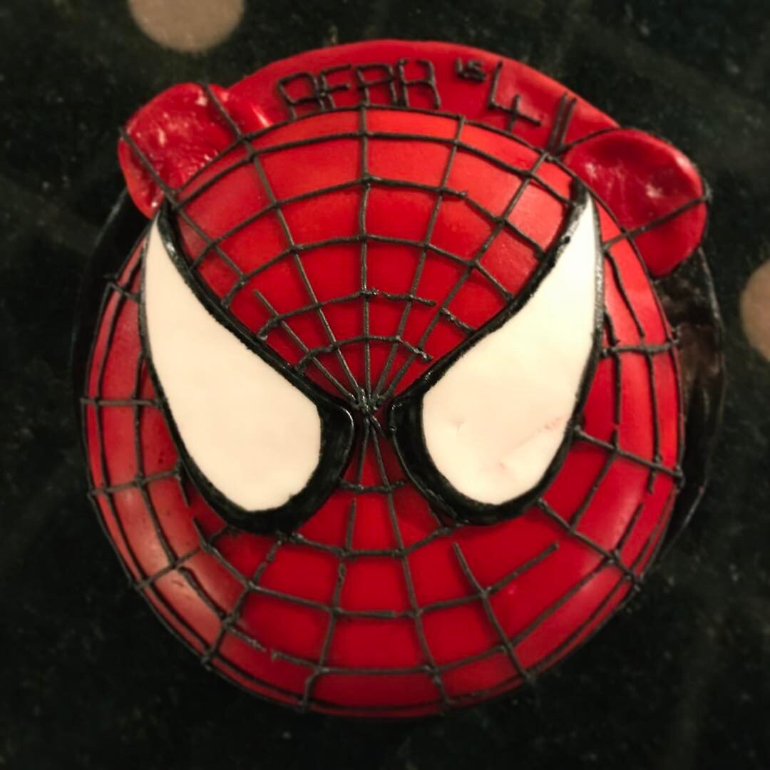 "SpiderBear" mask cake
