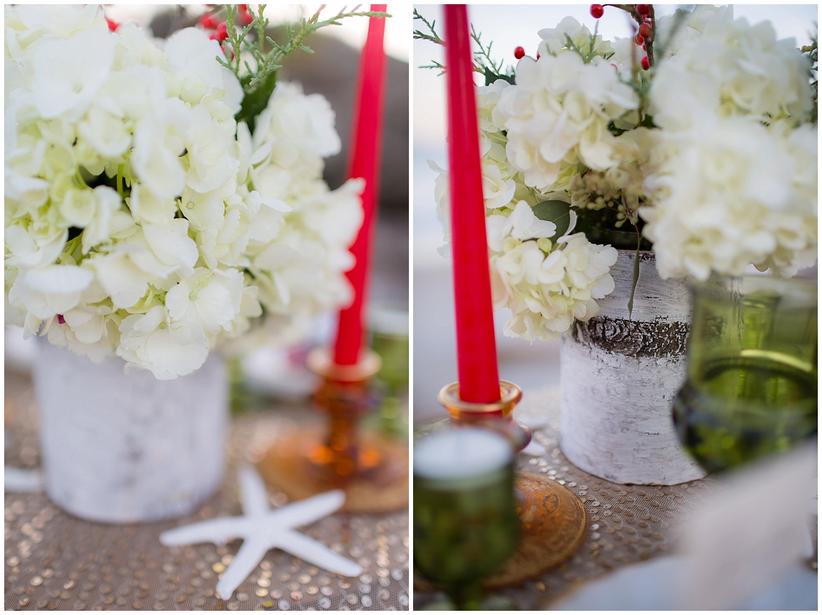 winter beach tablescape florals by details flowers @psjphotography