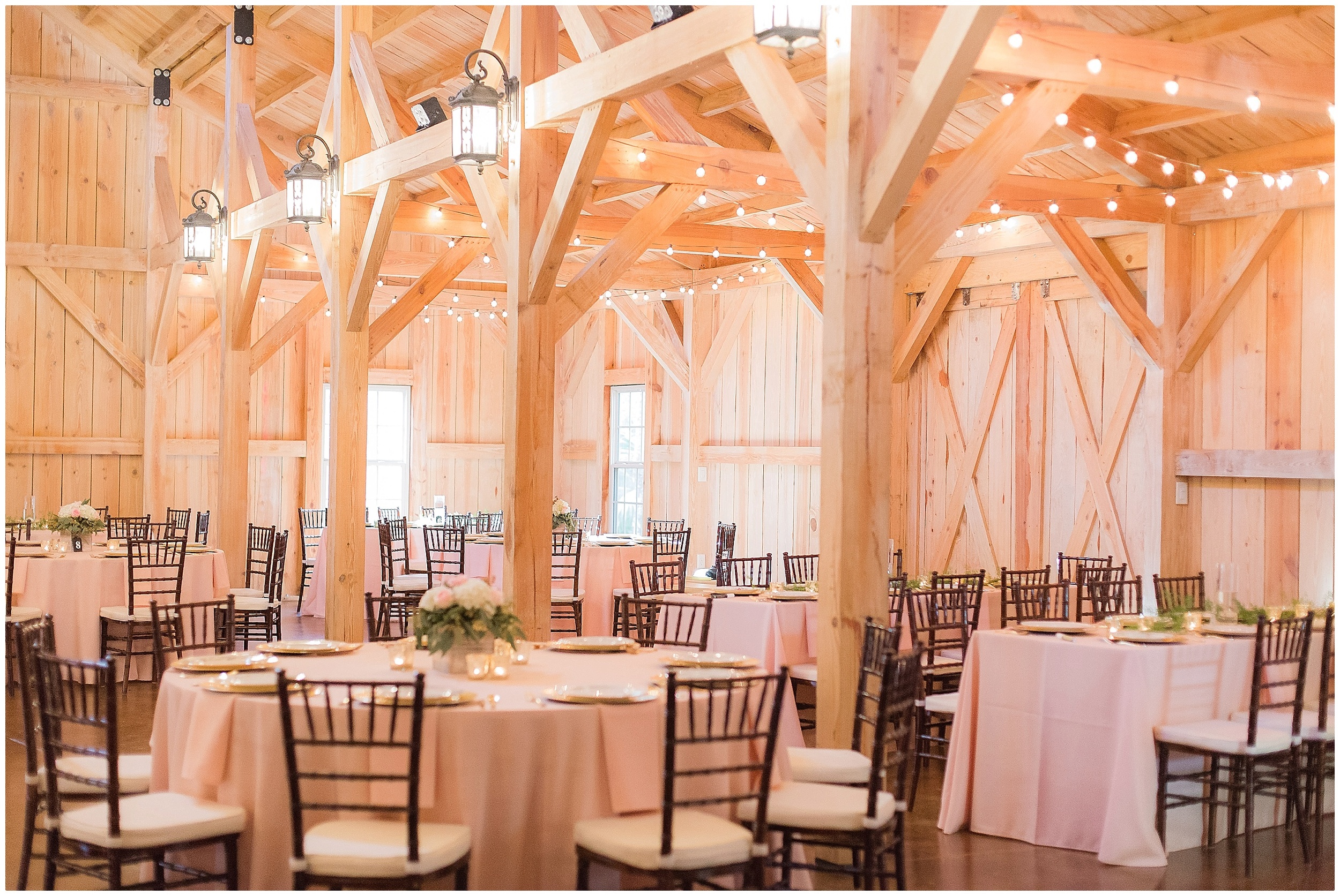 Rustic Barn Wedding with Blush and Gold Color Palette 