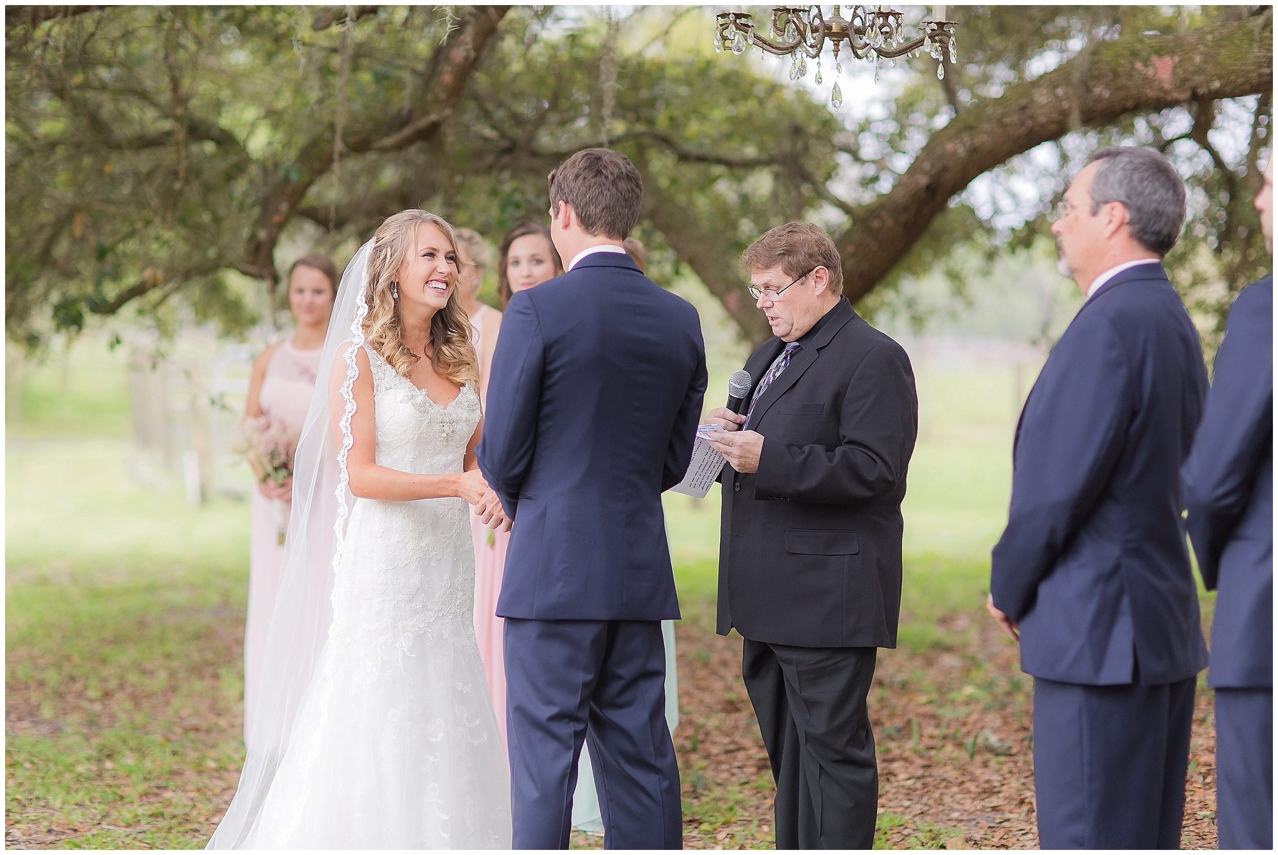 Outdoor Wedding with a beautiful Sweetheart dress with vintage embellishments