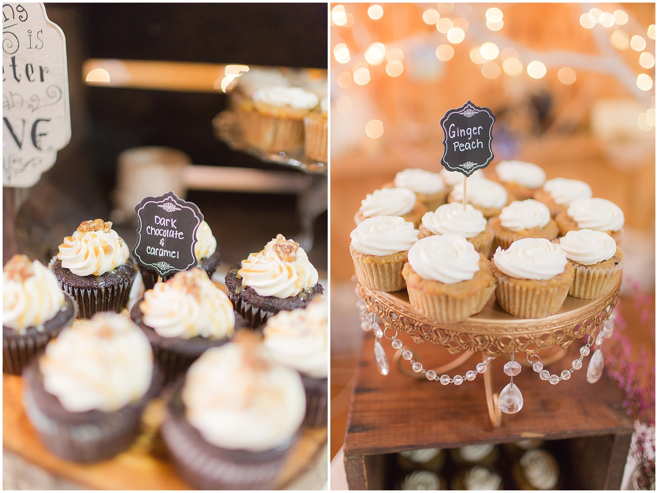 Delicious Cupcakes displayed on a Crystal Embellished Tray.