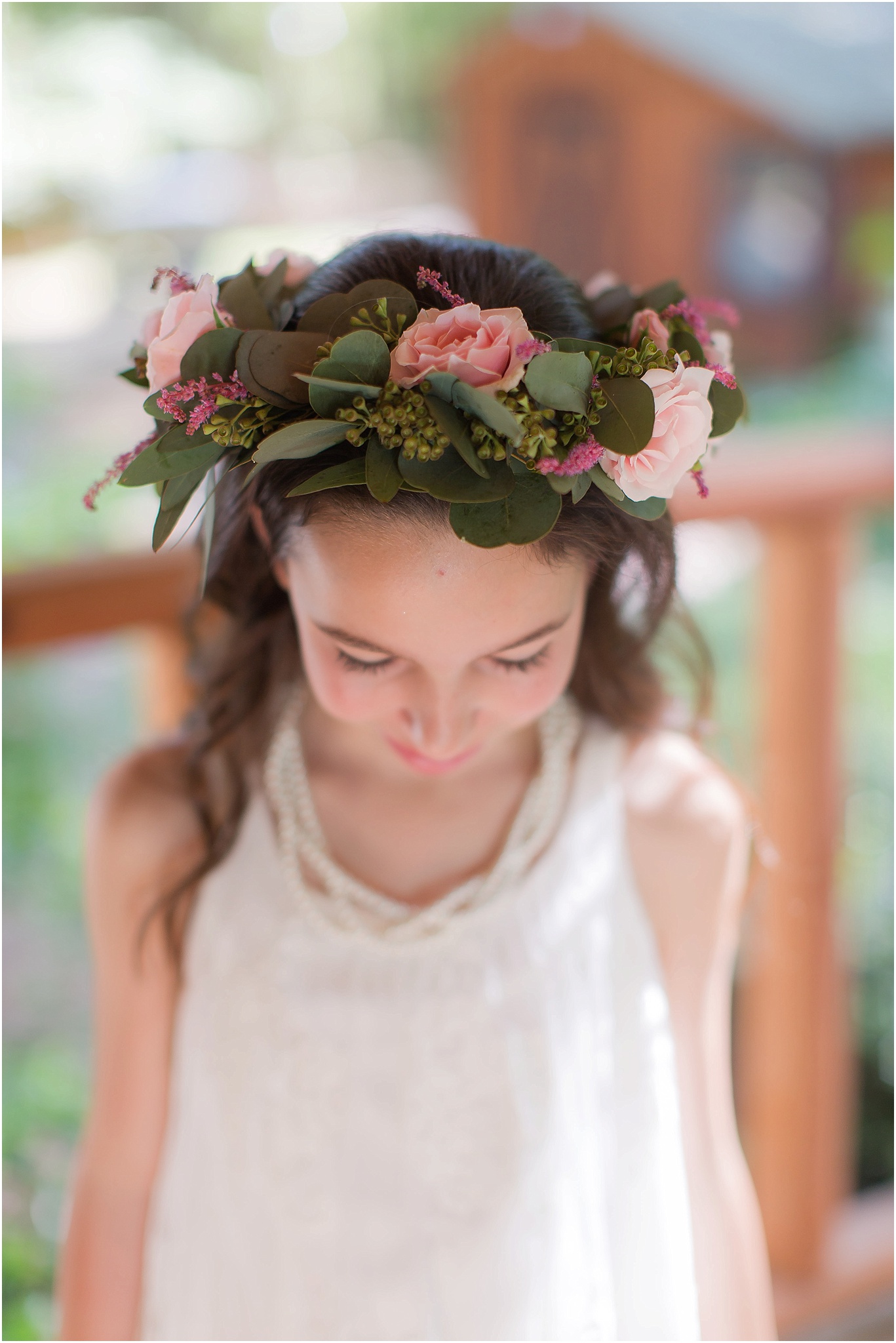 Flower girl floral crown 