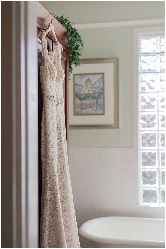 BHLDN lace wedding gown