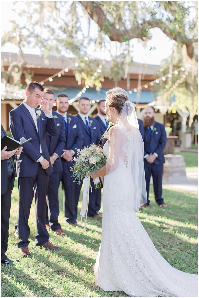 Bride and Groom at the Altar under Giant Oak Tree