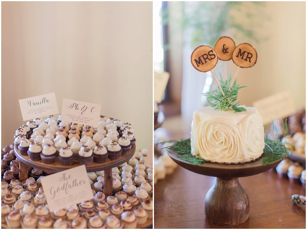 Wedding cupcakes and Cutting Cake 