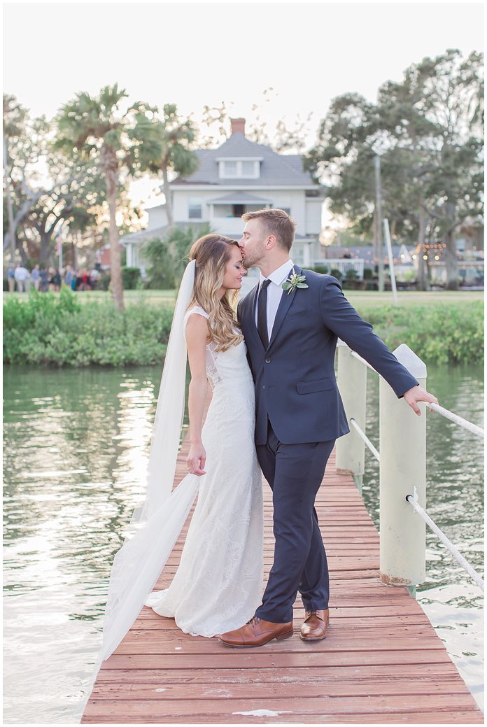 Sunset Dock Wedding Portraits at Night Swan Inn