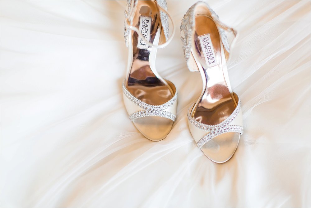 Badgley Mischka embellished bridal shoes 
