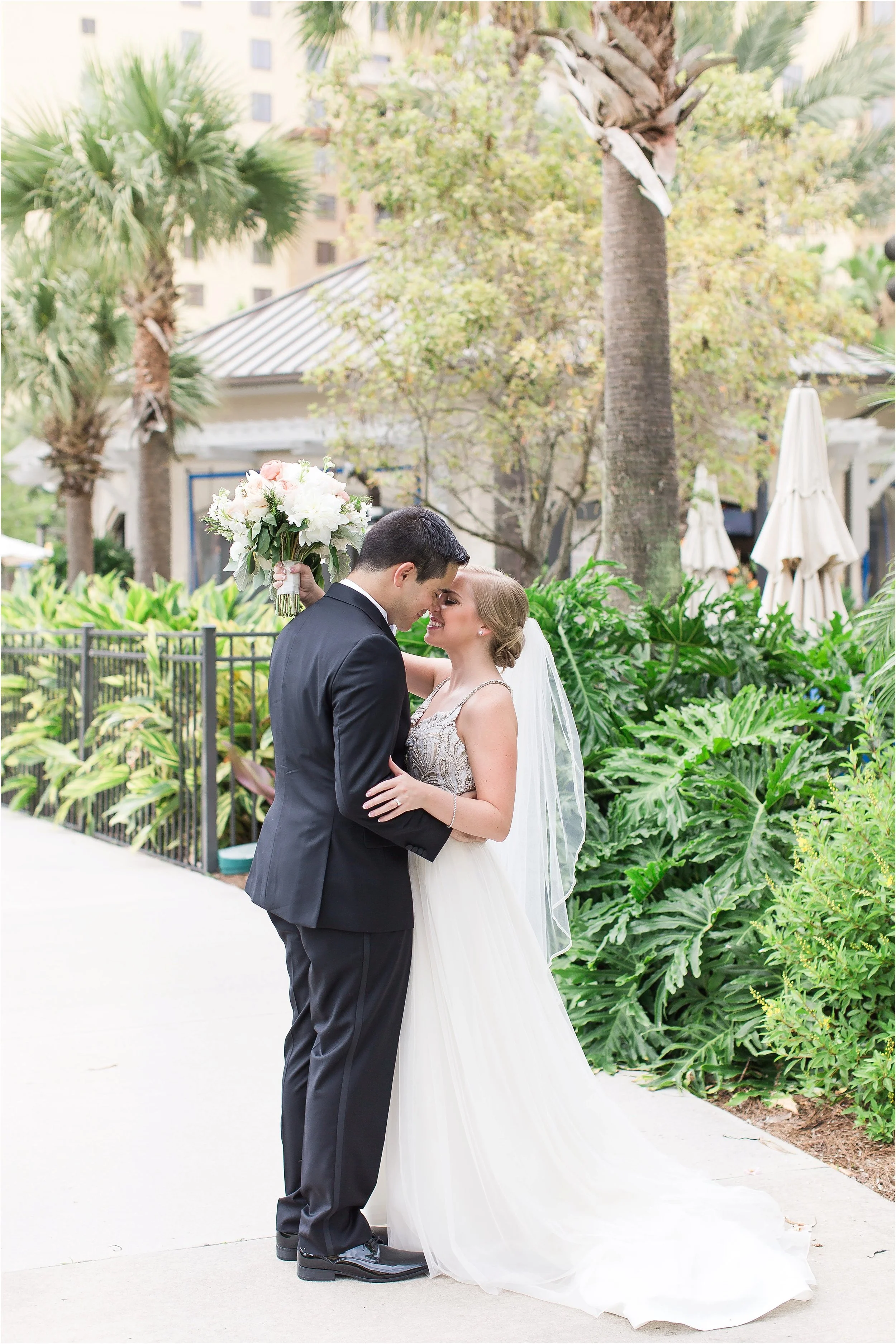 Grey and Peach Wedding at the Wyndham Grand Resort at Bonnet Creek  |  Meagan + Chris