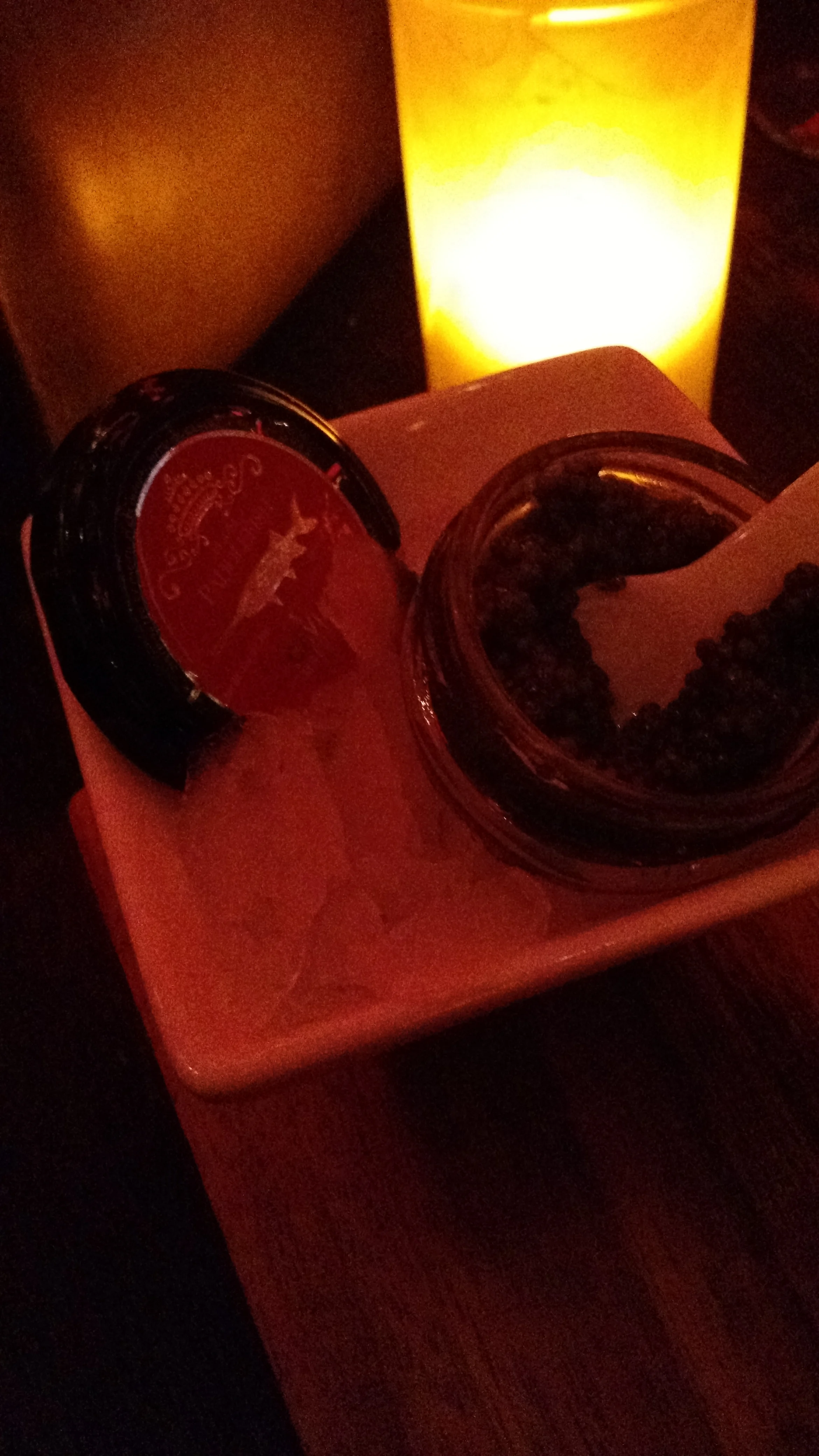DAY 1 DINNER RESTAURANT RED SQUARE AMERICAN STURGEON CAVIAR