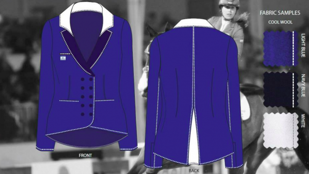 Inbal Hayun, 26, from WIZO Haifa Academy, designed this blazer for the 'Blaze of Glory' contest (Courtesy TEAM Israel)