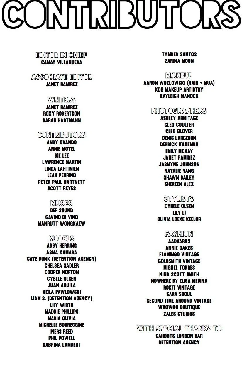  List of contributors to Reflekt Mag -&nbsp;Issue 12 - "Travel"   