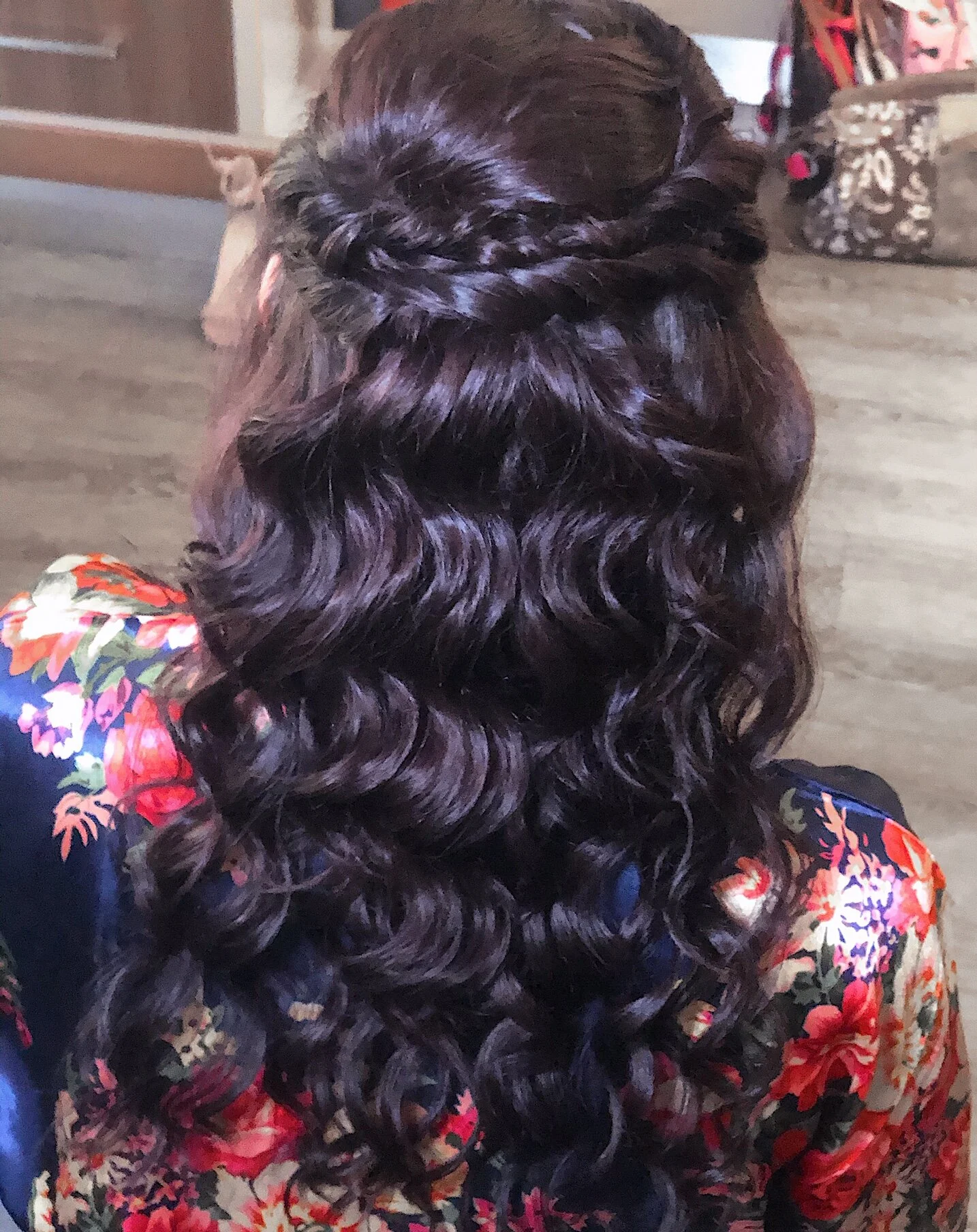  beauty by kelsea |  double-twist half-up with curls  