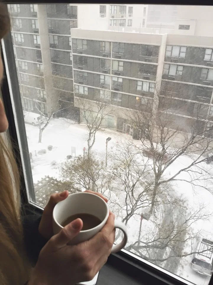 watching the blizzard this morning!! YIPPIE!