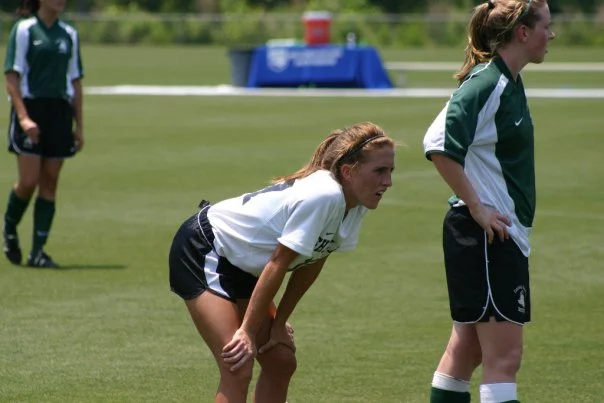 State Championship our senior year and I clearly had just got done running! HAHA!! I also still have and wear those shorts and this was 10 years ago! LOL! 