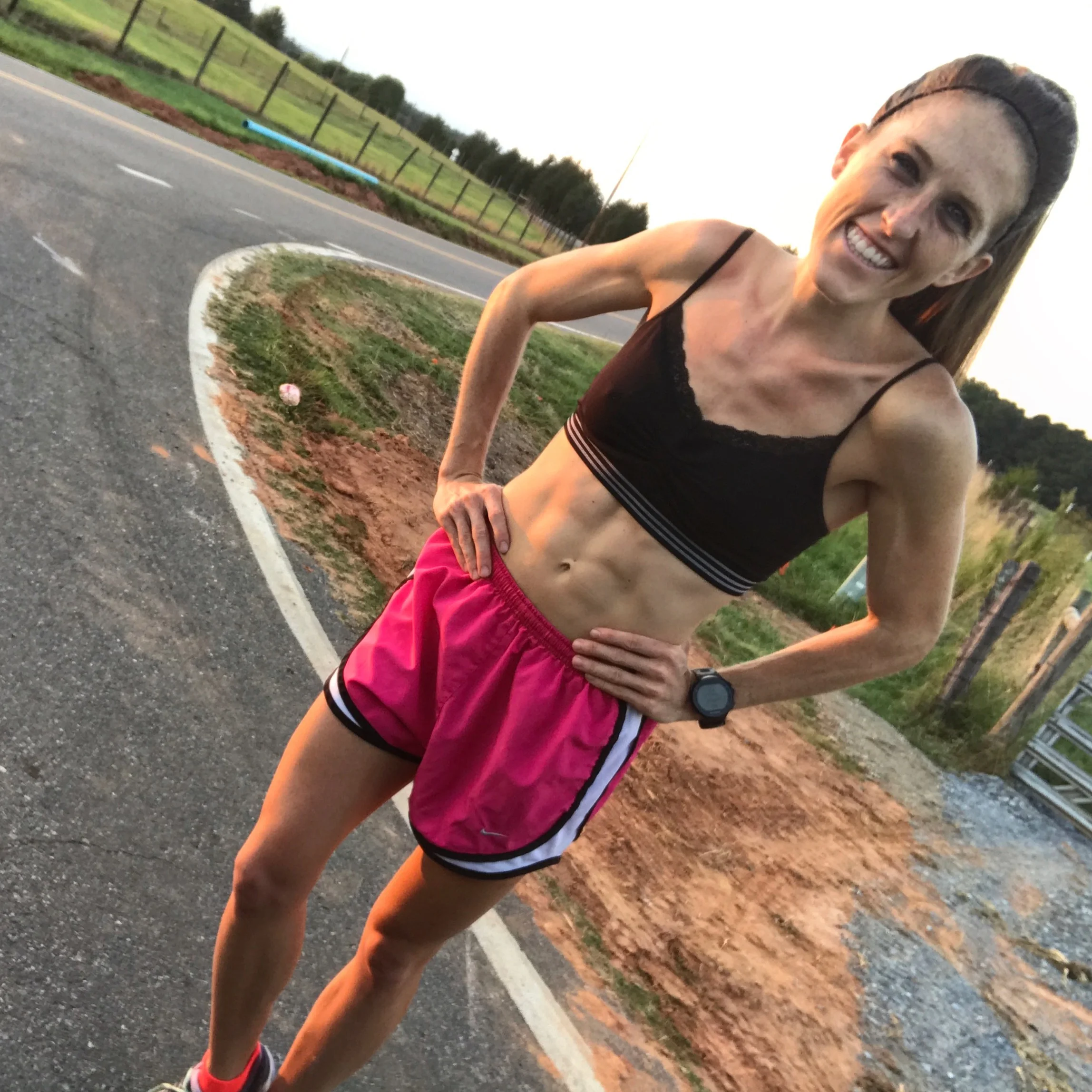 I also know I've leaned out with all this running and plan to continue eating more to not be so lean (eek)