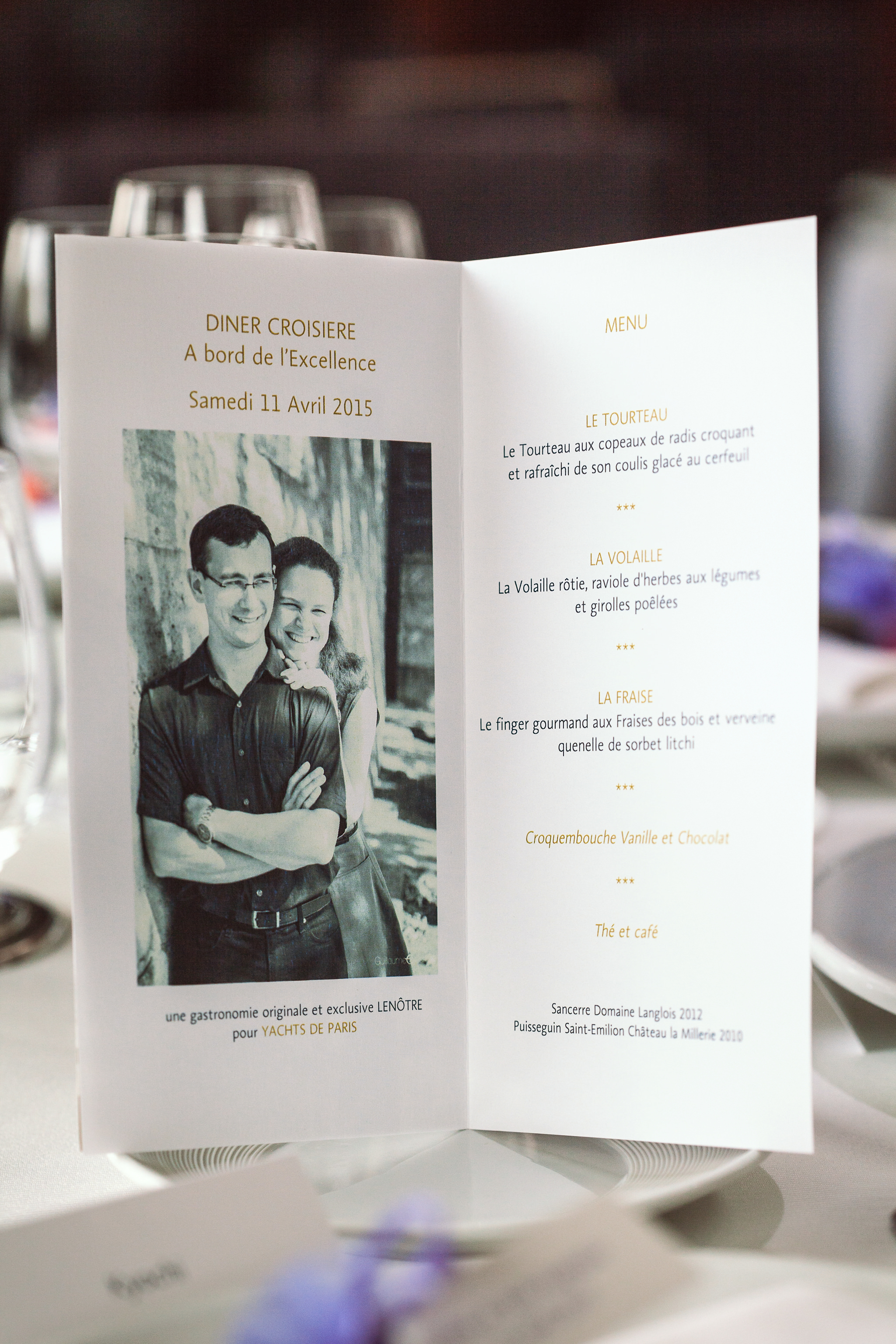 Mariage Celine&Jean-Baptiste Yacht de Paris Traiteur Lenôtre
