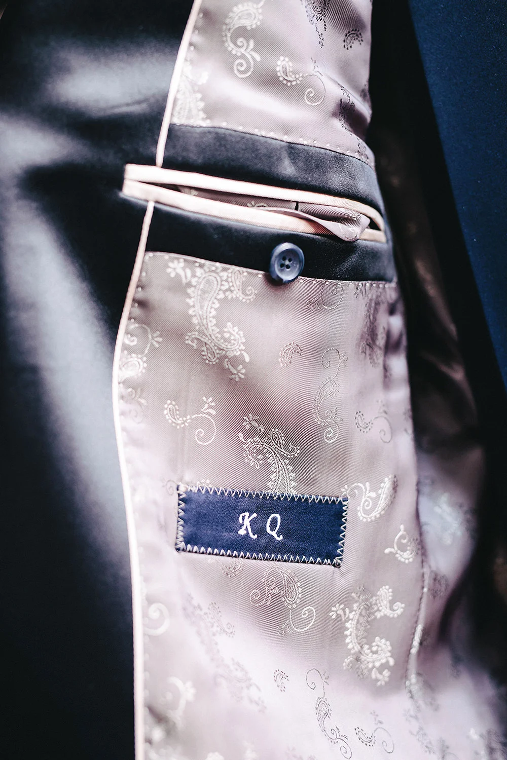 Interieur de veste marié