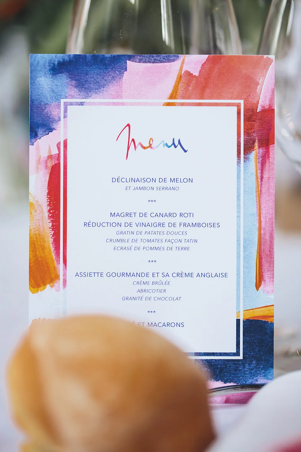 Menu mariage