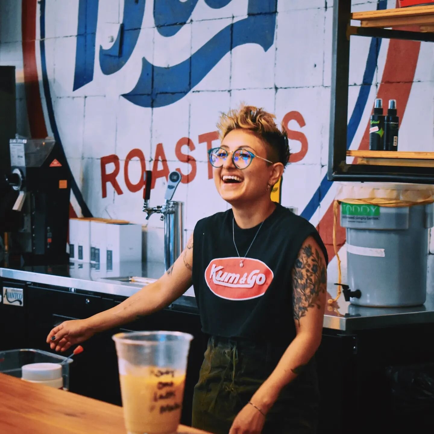Summer Shout-out to our amazing Cafe Manager @lil__oats ! Thank you so much for all of your hard work and energy you put into our team and caf&eacute; recipes! 

#kccoffee #bliproasters #westbottoms #blip #kansascity #madeinkc #barista #baristalife #