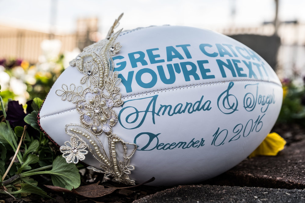 Wedding Garter Football Toss by Lagniappe Life