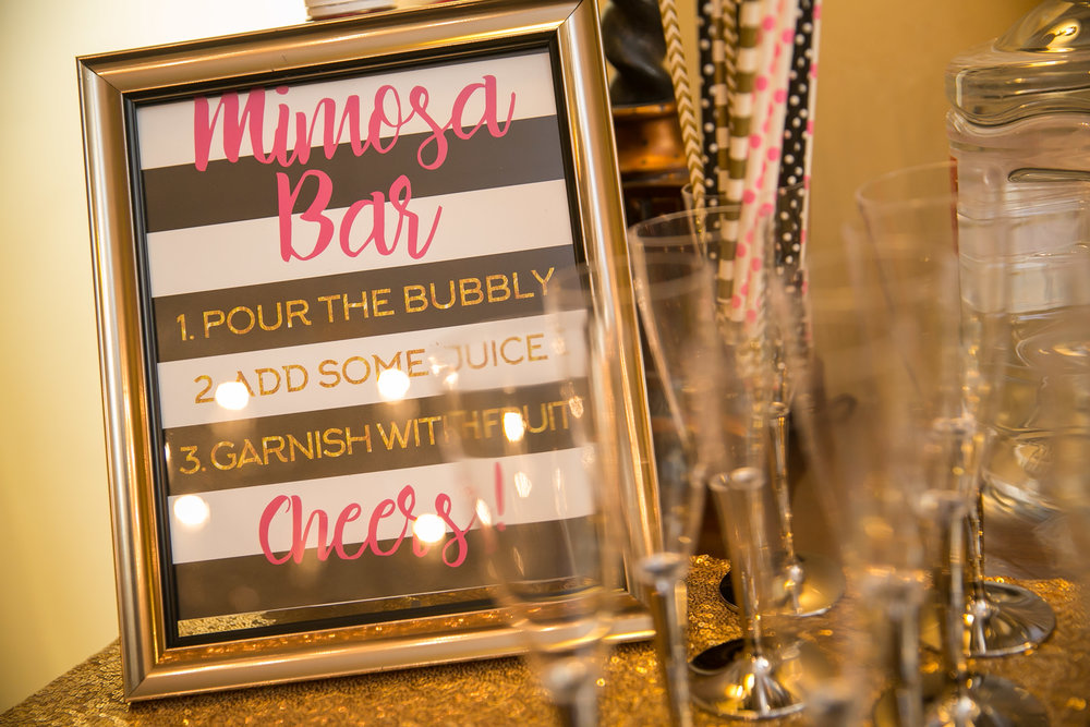 Bachelorette Lingerie Shower Mimosa Bar
