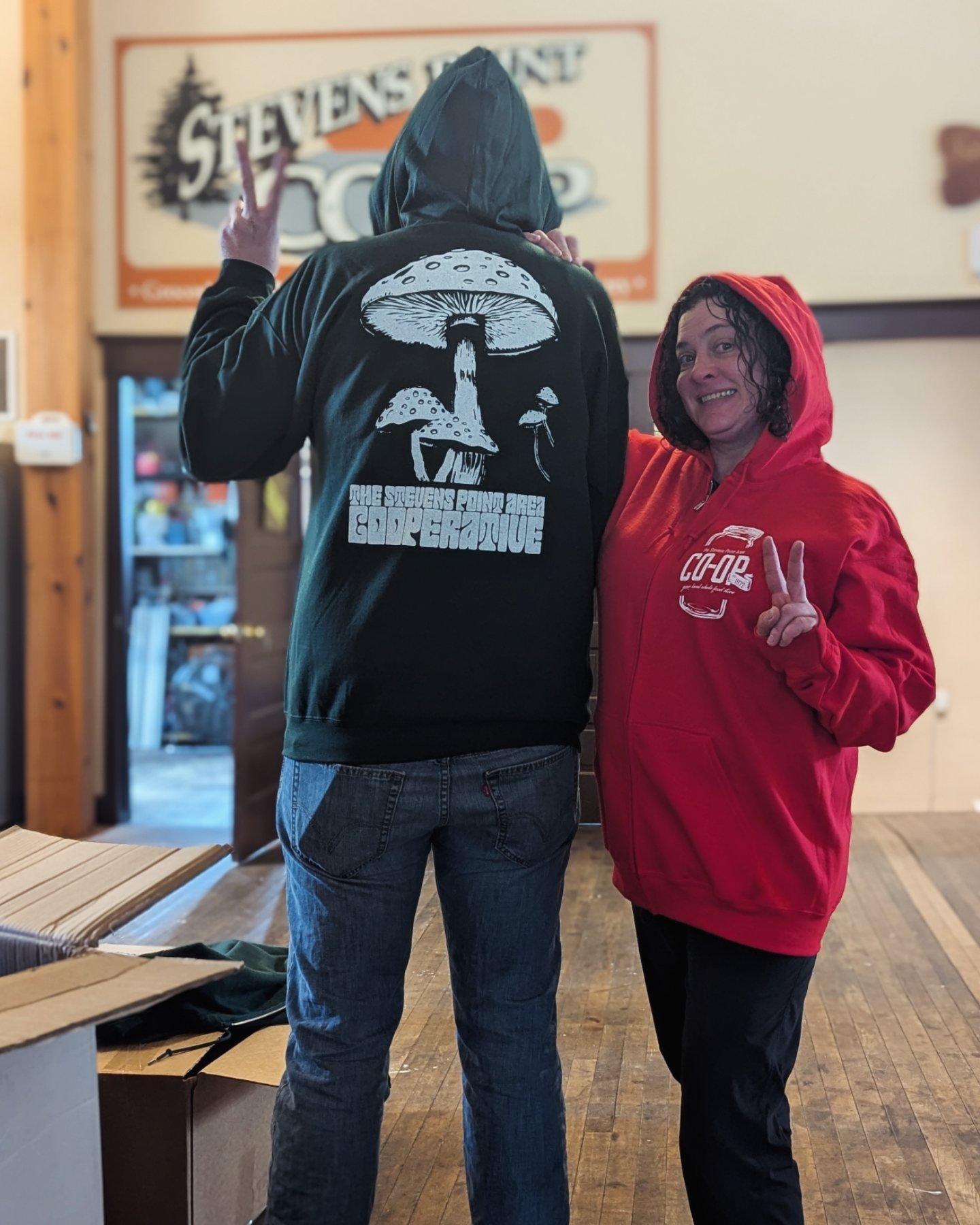 New hoodies are here just in time for the holidays in red and forest green! Thanks to our designer Nick and our friends at @amanoprinthouse in Appleton for making these look amazing! 🌲❤️