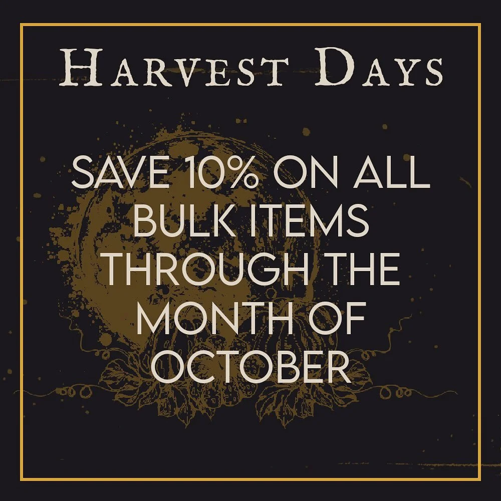 This month at the Co-op is HARVEST DAYS!! What this means is that ALL bulk products (dried bulk, confections, repack items, cooking oil, honey, maple syrup, spices, bulk coffee) are an extra 10% off! It&rsquo;s a great time to try something new~ 🥧🥘