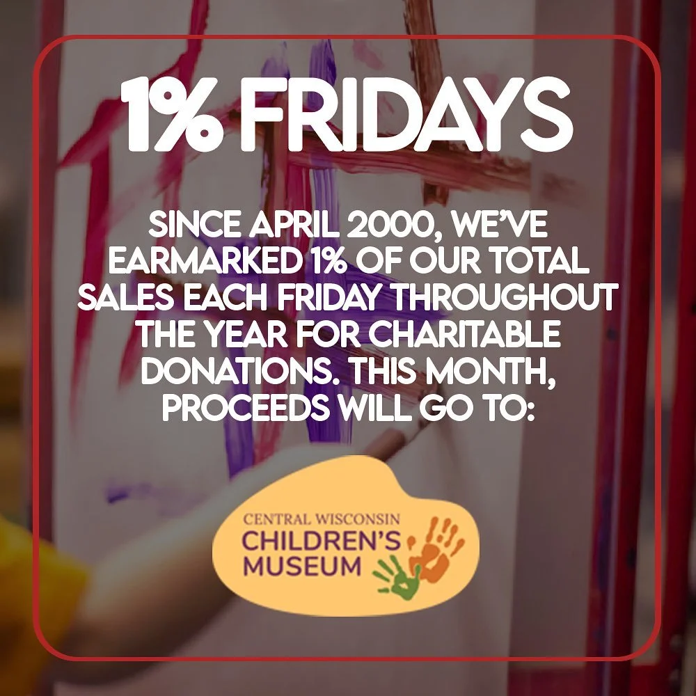 Our 1% Friday charity this October is the Central Wisconsin Children&rsquo;s Museum, located near the downtown stretch~ 
1% of Friday sales will go toward their organization! 

#spacoop #centralwisconsinchildrensmuseum