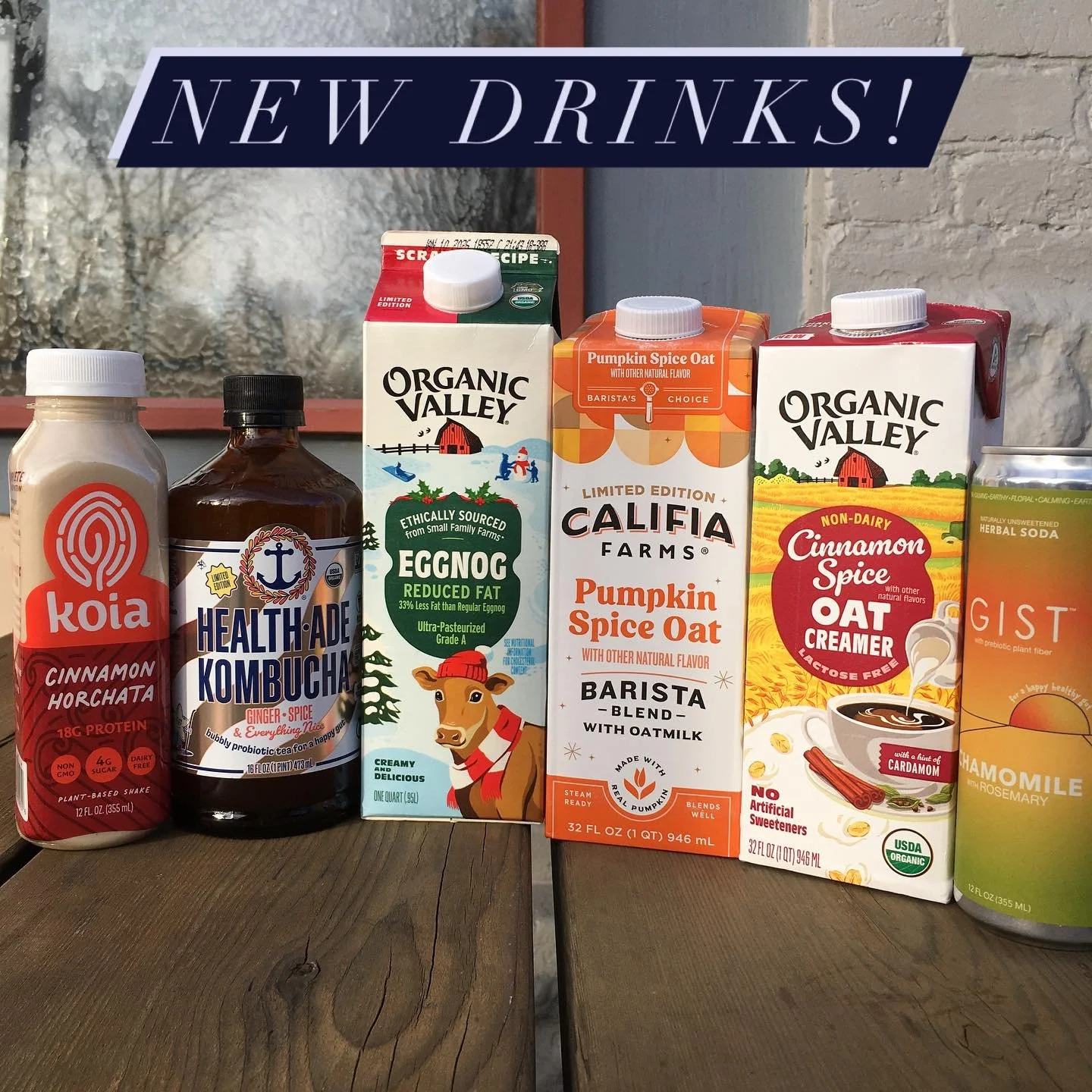 Here are some of the new and seasonal &ldquo;sips&rdquo; we have to try at the Co-op 🍷🧃🍵 

We hope you can enjoy some new flavors!

#spacoop