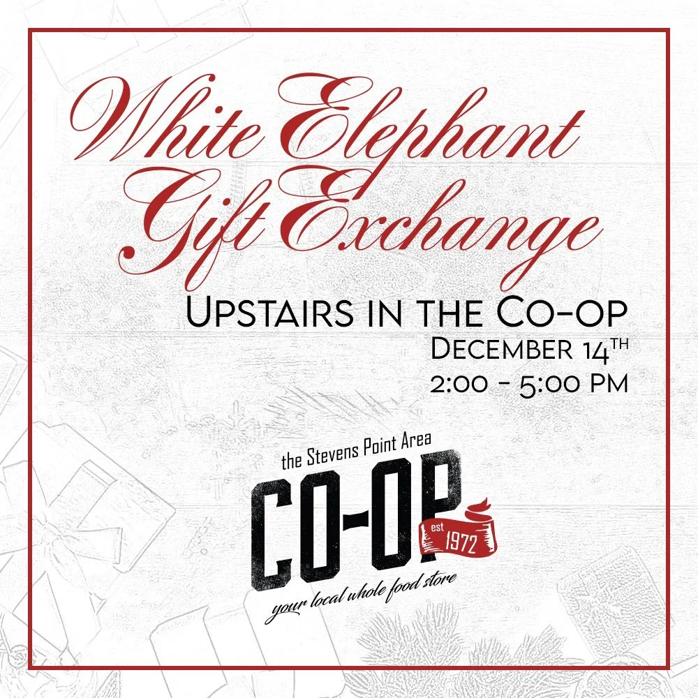Upcoming ➡️ Our last event of the year will take place on Sunday, December 14th from 2:00-5:00 PM where we will have a community white elephant gift exchange!

Anyone is welcome to celebrate with us&mdash;to participate all that you have to do is sho