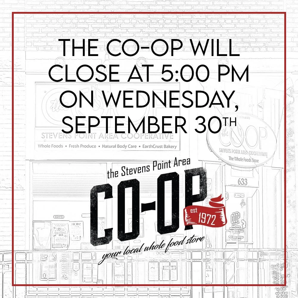 We will be closing early this Wednesday for our quarterly inventory!  We will be back to our regular hours on Thursday October 1st.