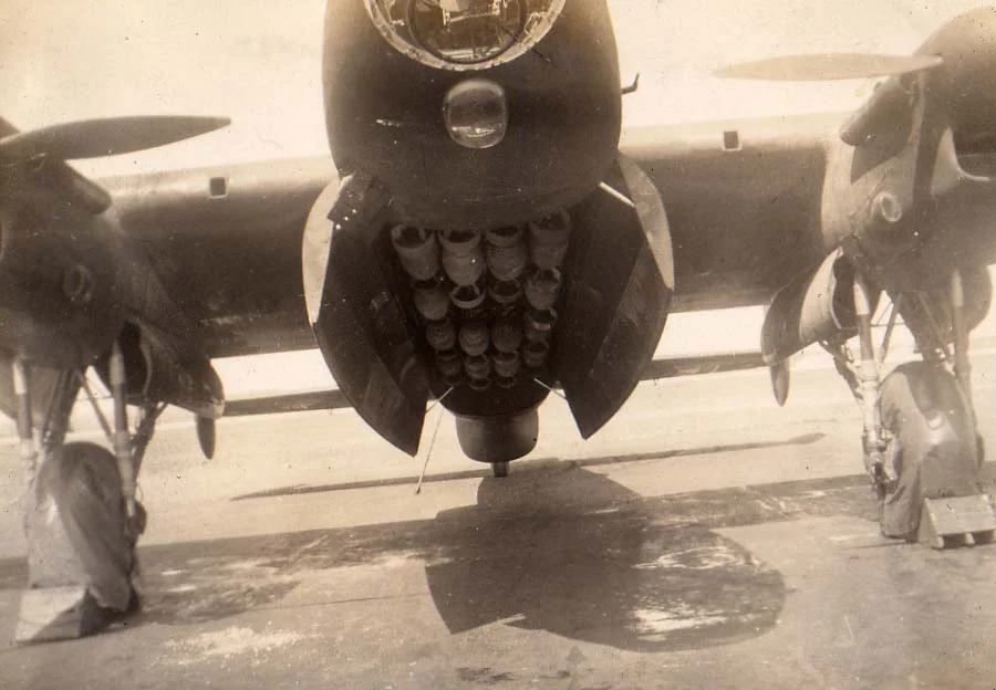 'Loaded, 1944.' From my grampa's photos over four tours of duty.