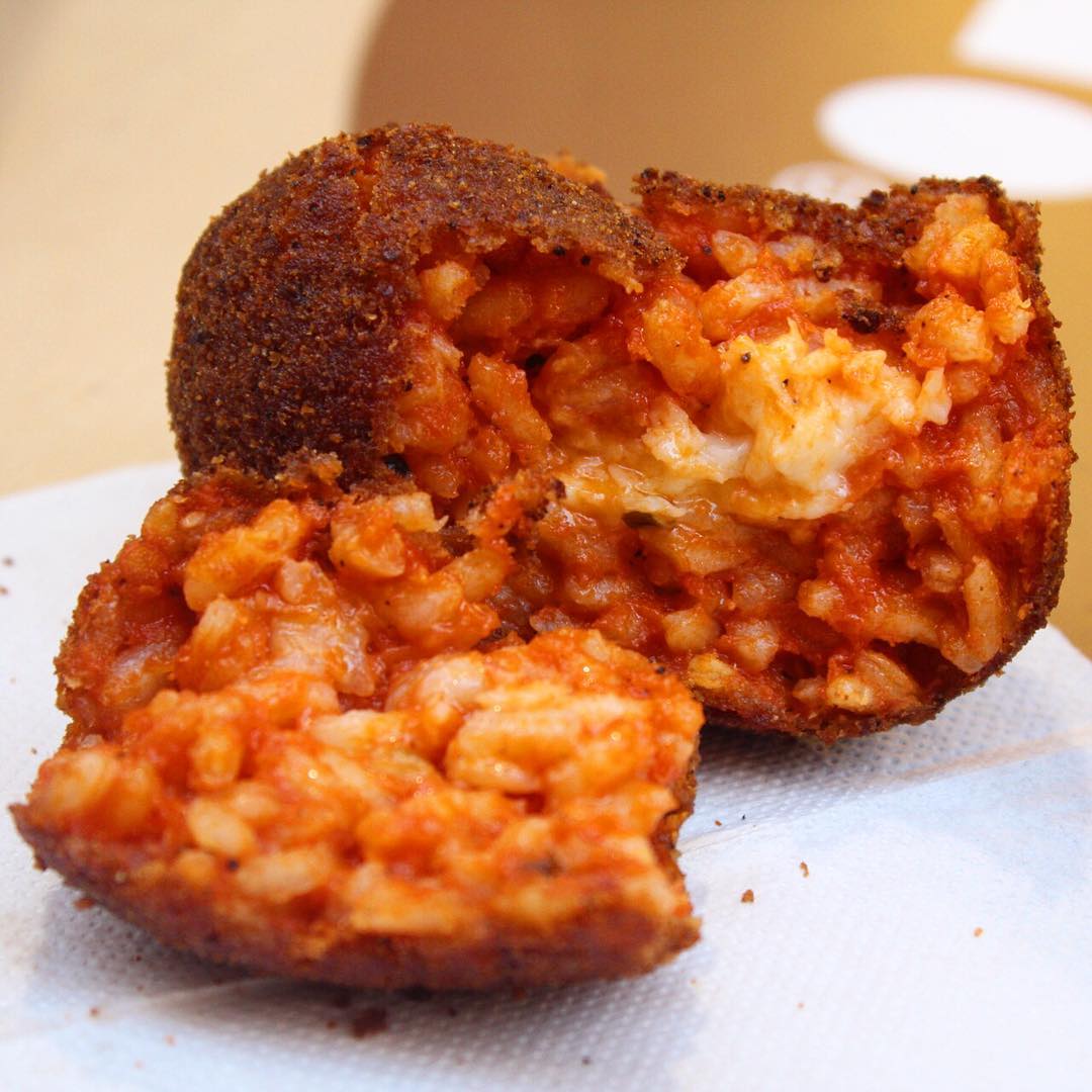 Suppli @ Roscioli's Fried ice ball with tomato sauce and mozzarella