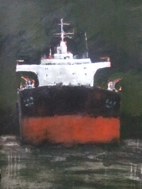  Freighter #4, 30 x 20 in, acrylic on paper 