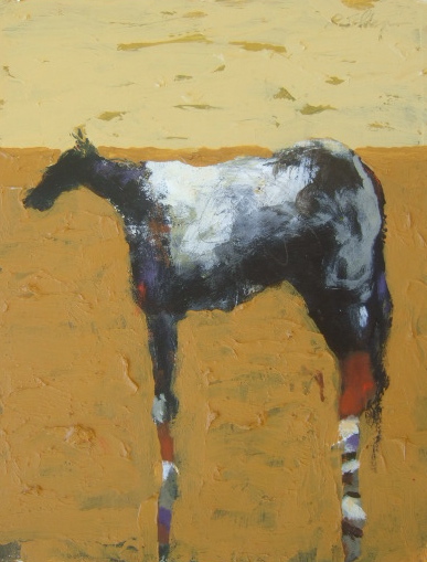 Horse Standing, 11 x 9 in, acrylic/paper