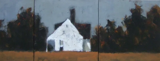 Greenville, 14 x 36 in triptych,  acrylic/canvas