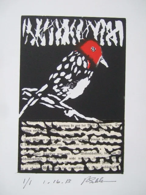 1.16.13, 6 x 4 in, linocut