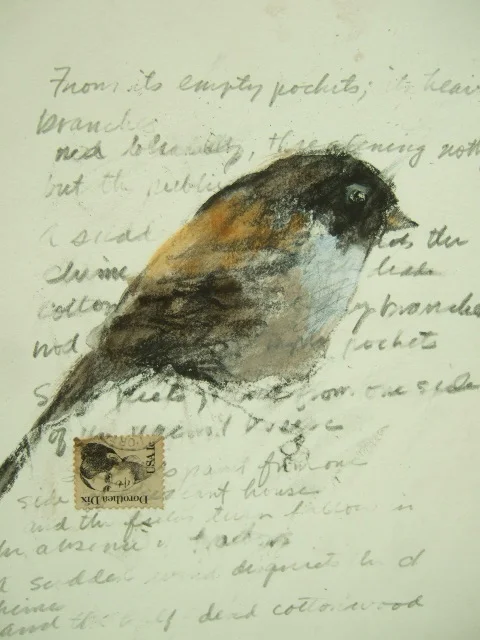 Dorothea, 6.5 x 6.5 in, acrylic,charcoal on paper