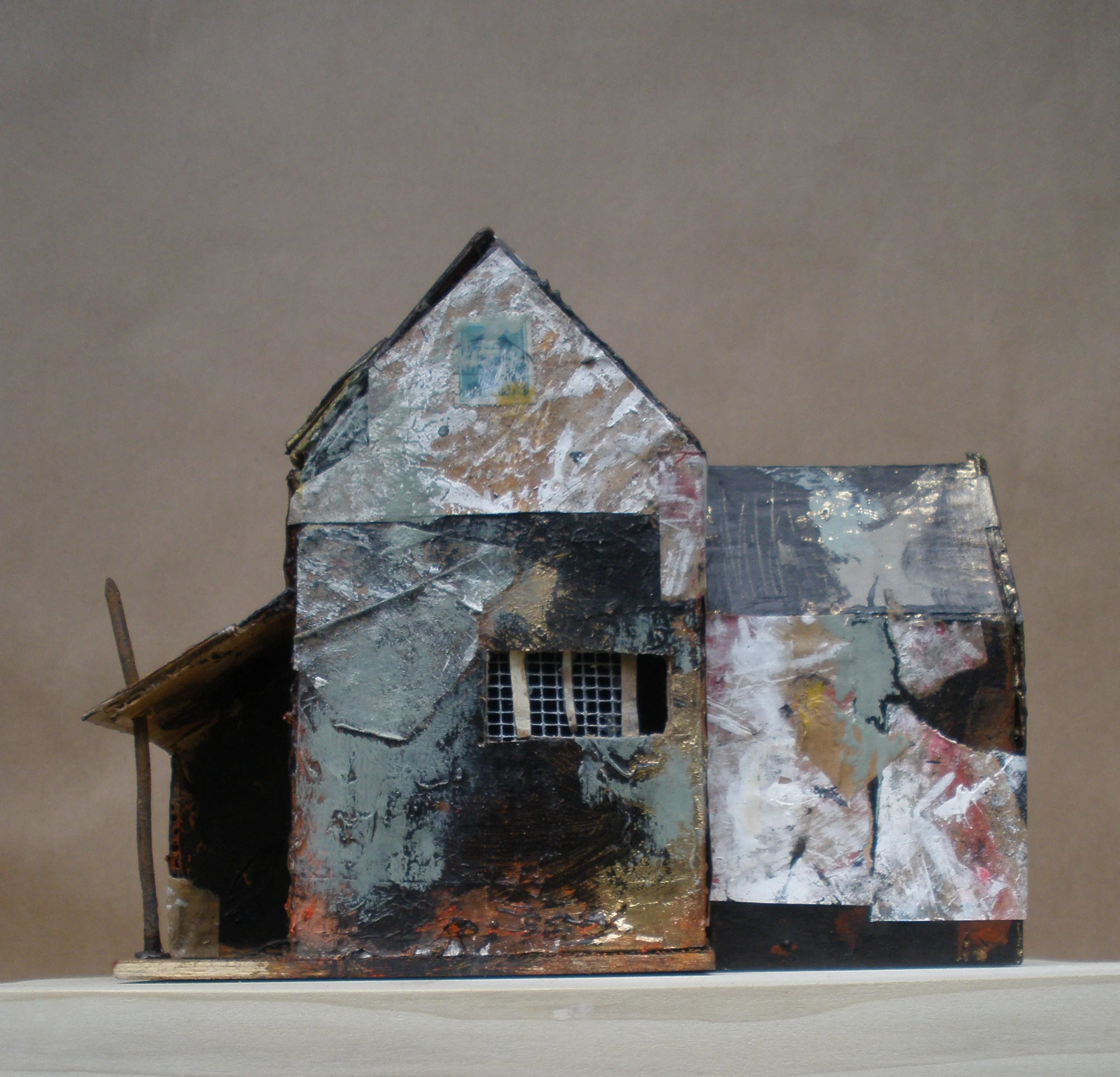  Construction #4, 8 x 9 x 5 in., mixed medium 