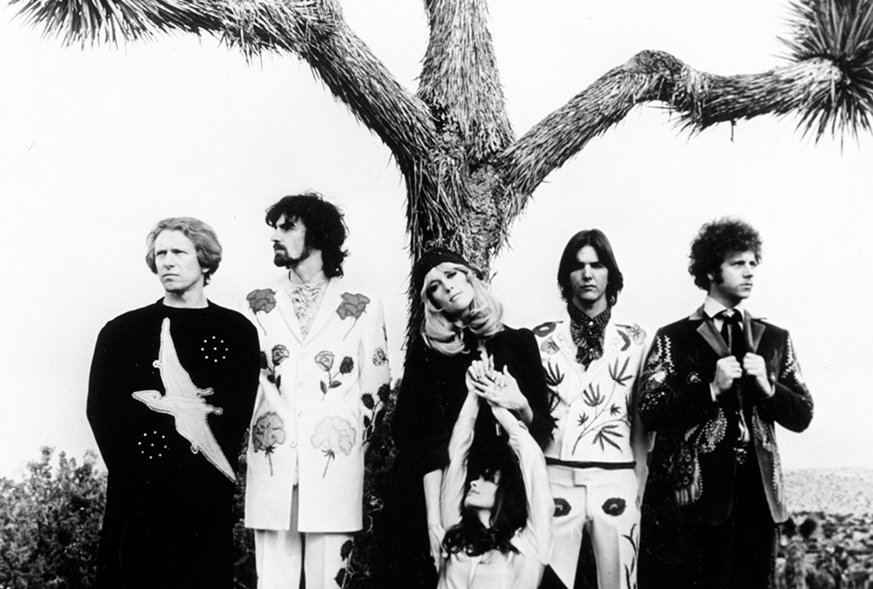 Pete Kleinow, Chris Ethridge, Parsons, Hilman of the Flying Burritos Brothers, and a couple of fine ladies.