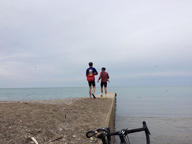 It's Friday. Call some friends. Pack a can of beer in your jersey pocket. Find a bluff that descends to Lake Michigan. | #ridewisconsin #fromwhereiride #lakemichigan