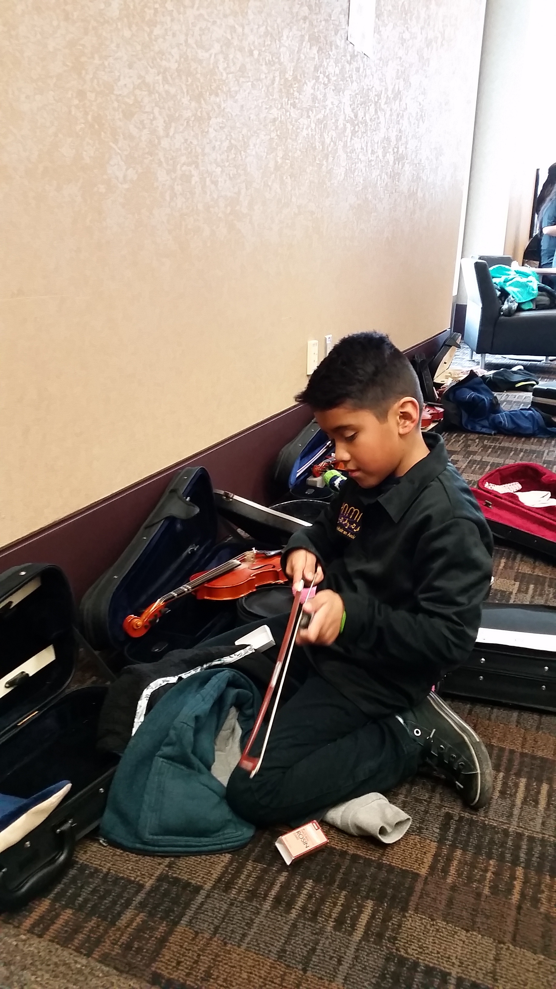Always rosin your bow before playing.