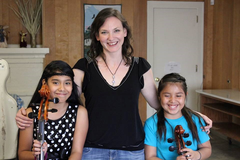 Two elated cellists after their first solo recital: Daniela, left, Heidi, right. When was the last time you got to see smiles like these?