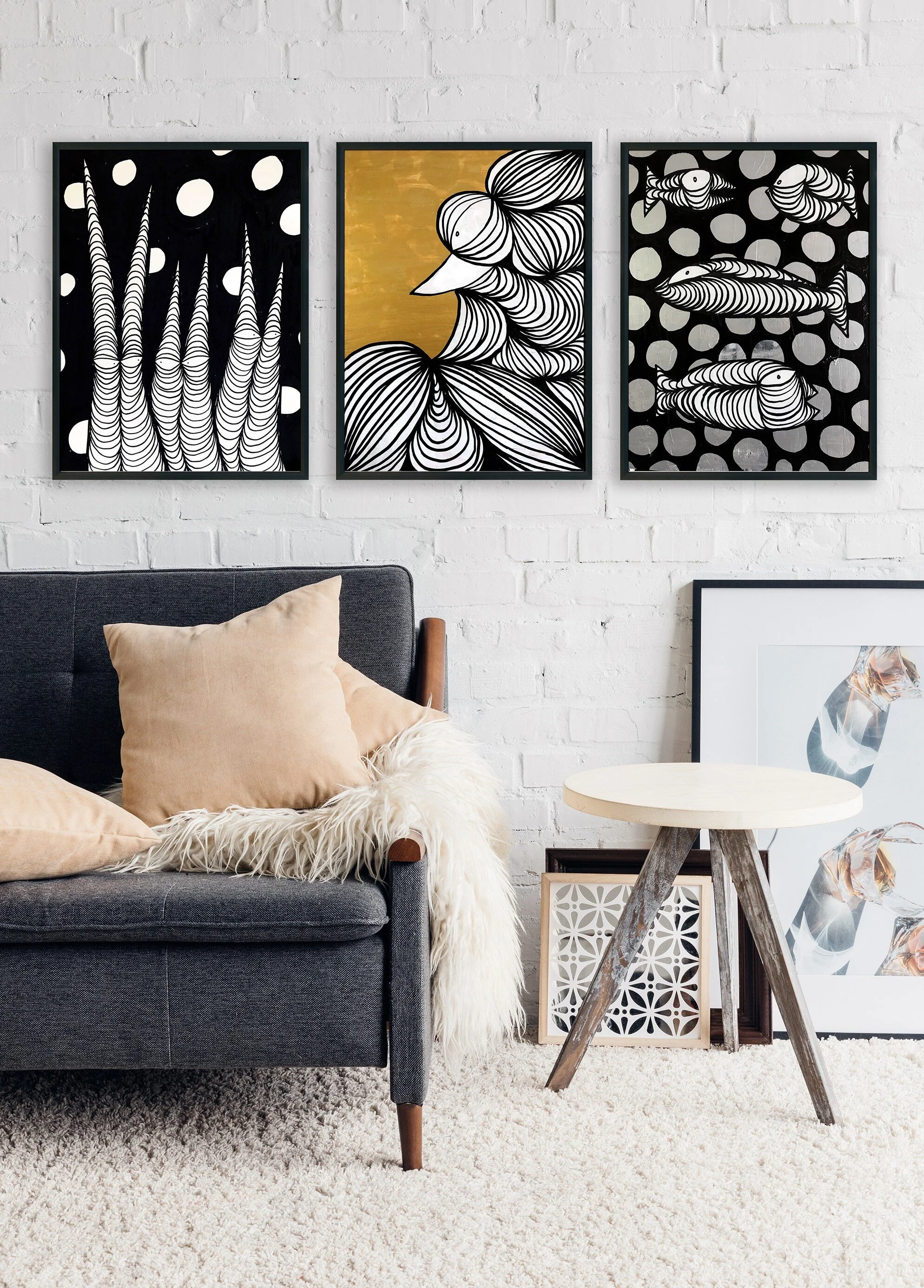 BEINGS TRYPTIC - ACRILIC PAINTINGS