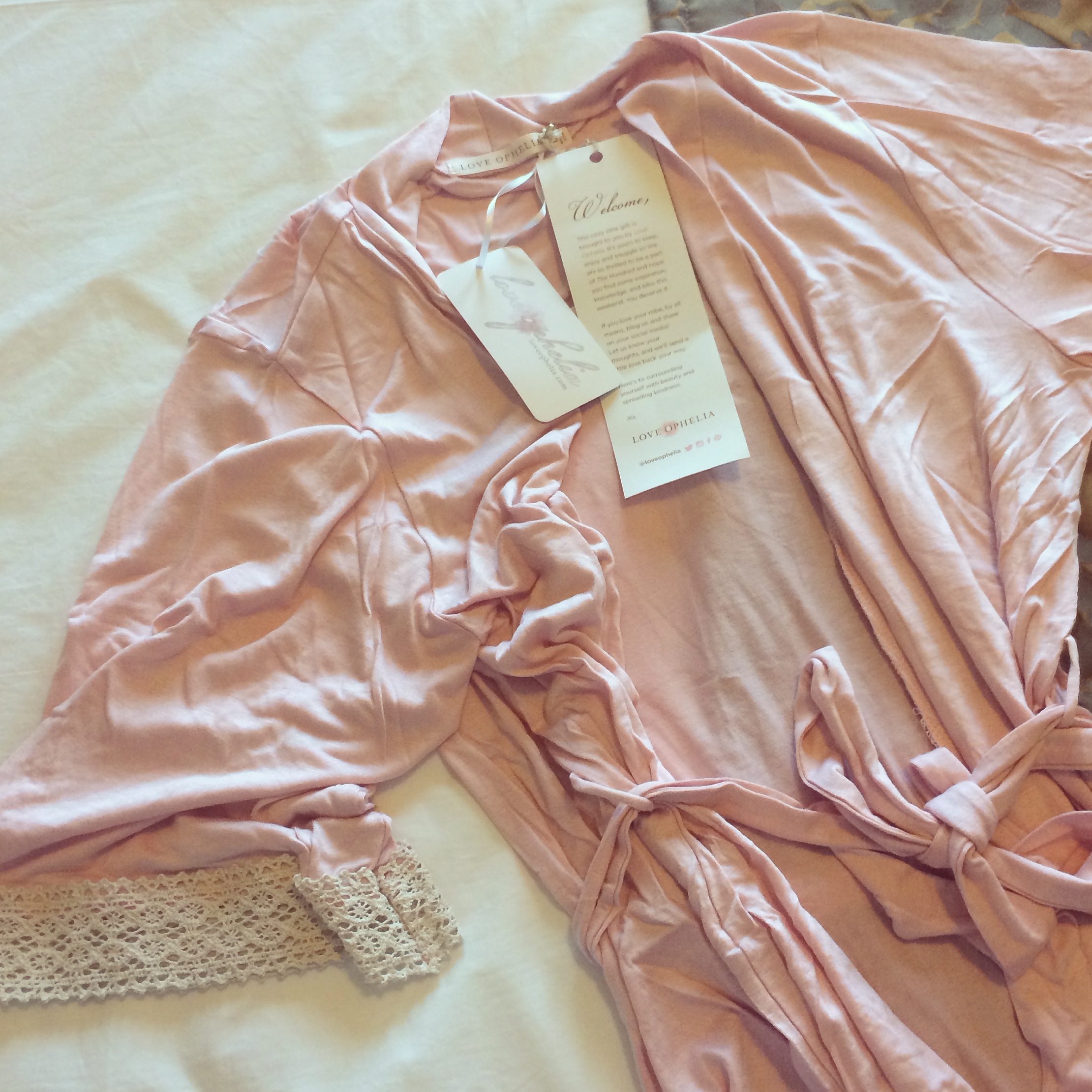 The most softest and pretty robe by Love Ophelia I ever did see was waiting for me in my room upon my arrival. Love!!