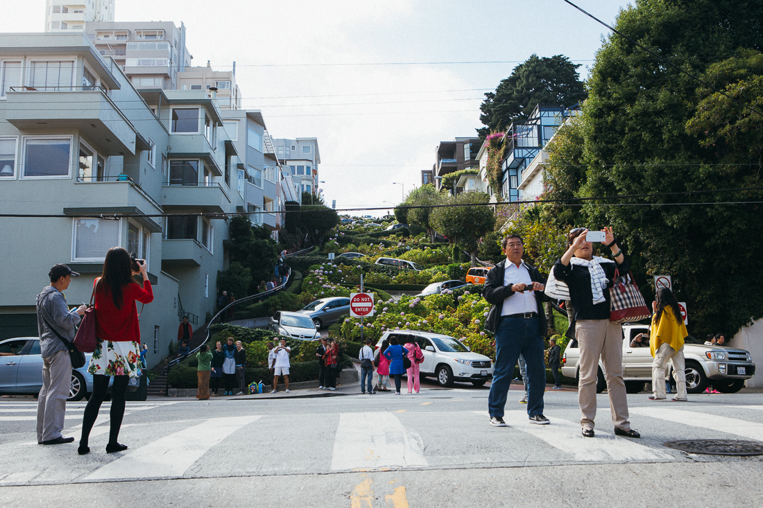 Lombard St is the 2nd curviest street in the city, but has prettier flowers and is easier to find. 