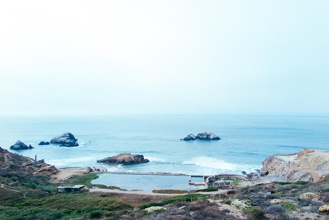The foundation of Sutro Baths. This spot was The Place To Be in the early 1900's.