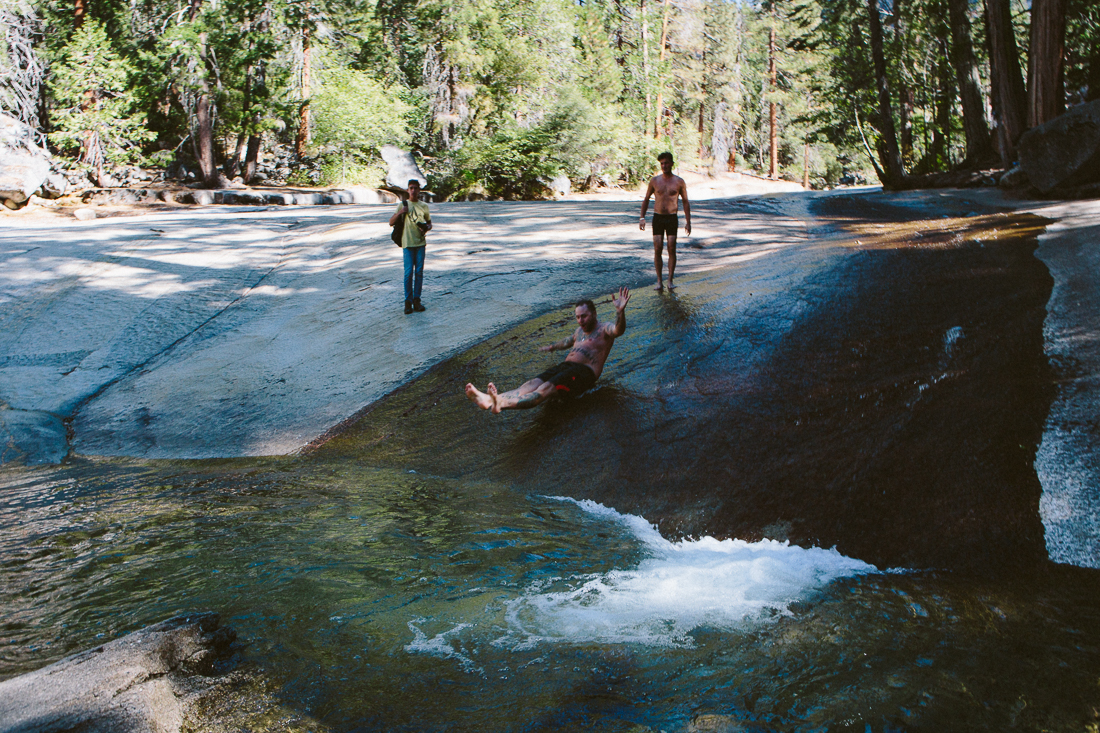 We found a natural water-slide! Even though it was freezing cold, YOLO ! Sorry, I couldn't resist. 