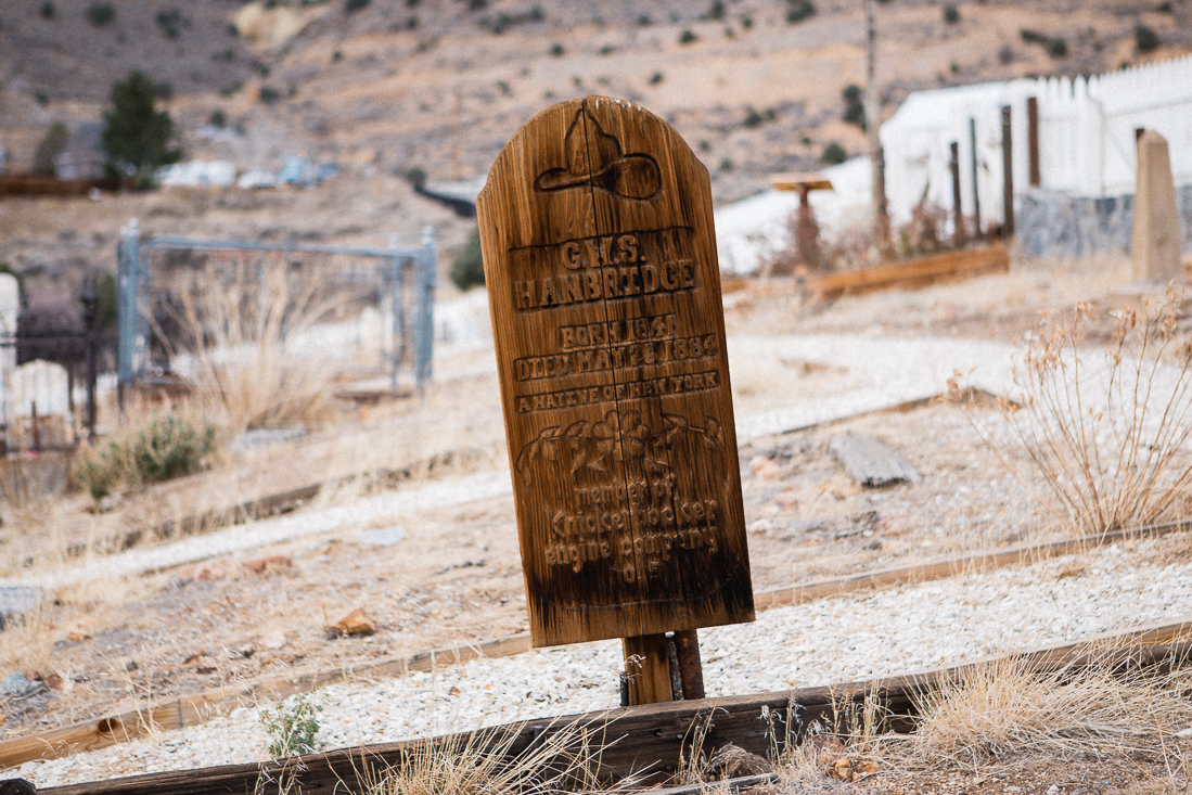 Old firefighter's tombstone. Of course it's wood. 